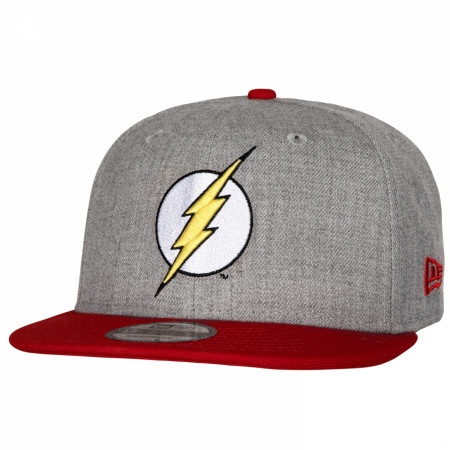 The Flash Symbol Heathered New Era 9Fifty Adjustable Hat